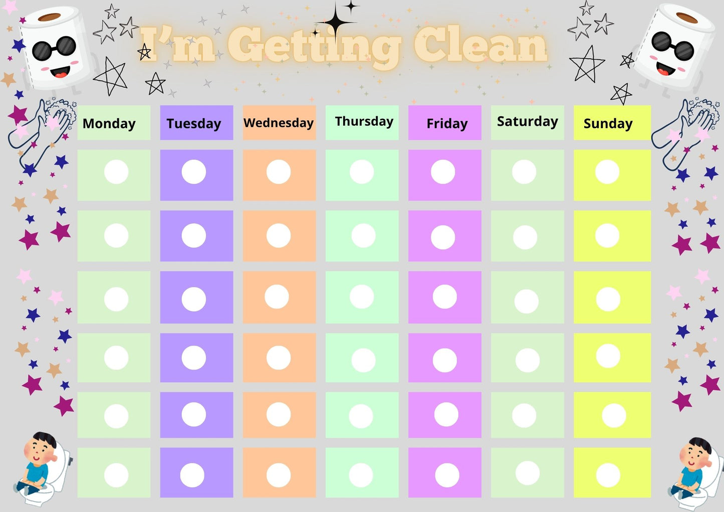 Potty Training & Toilet Chart- Kidylab